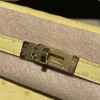 オーストリッチ エルメス ポシェットケリー kelly pochette 1Z/Jaune Poussin  ジョーヌプッサン