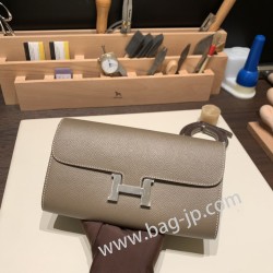 ケリーロング トゥー・ゴー Kelly to go  ヴォーエプソン epsom  18/Étoupe Grey (Étoupe)  エトゥープ シルバー金具  kellyto-026 全手縫い