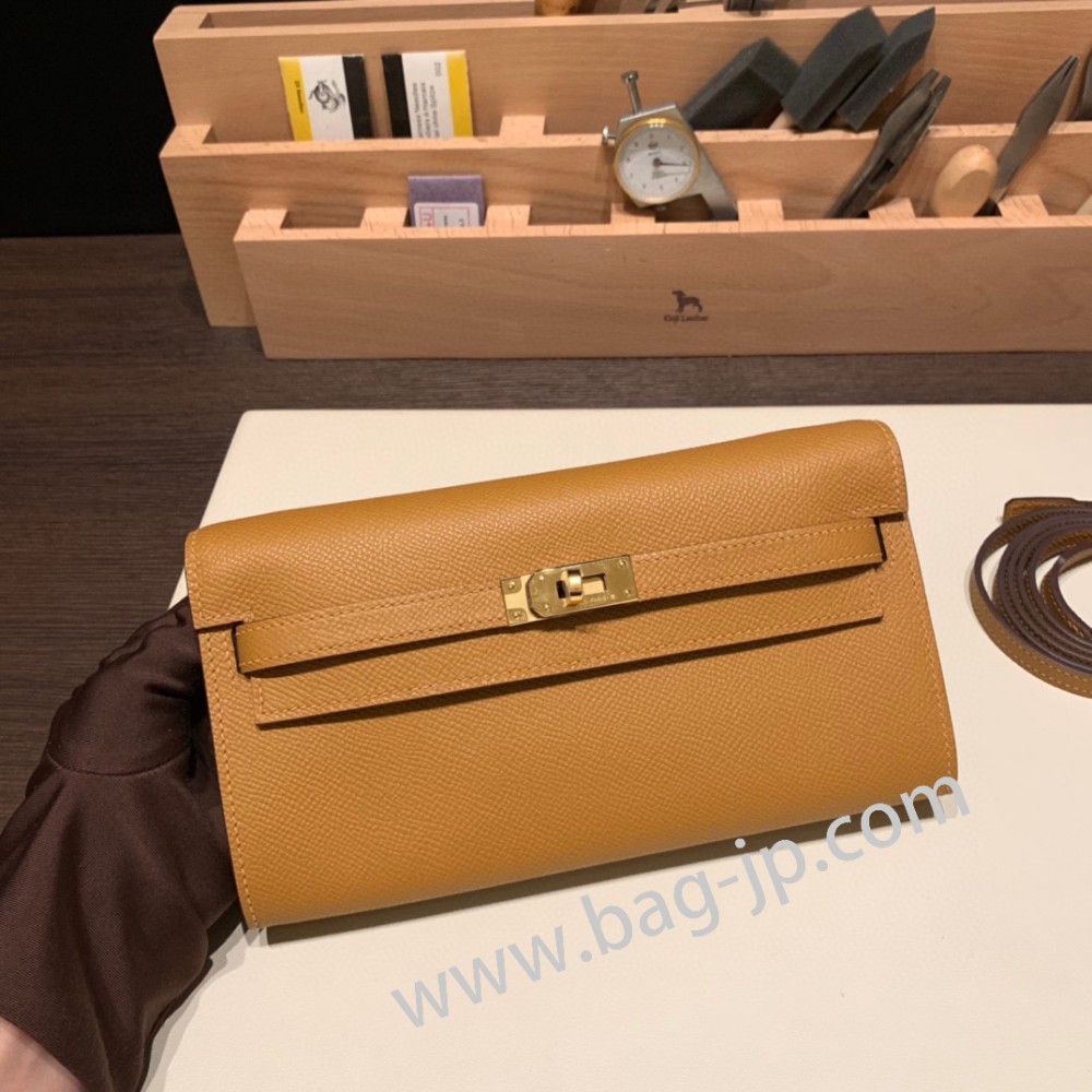 ケリーロング トゥー・ゴー Kelly to go  ヴォーエプソン epsom  2S/Sesameセサミ ゴールド金具   kellyto-050 全手縫い