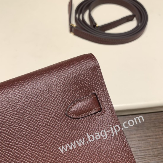 ケリーロング トゥー・ゴー Kelly to go  ヴォーエプソン epsom  57/Bordeaux  ボルドー ゴールド金具   kellyto-062 全手縫い