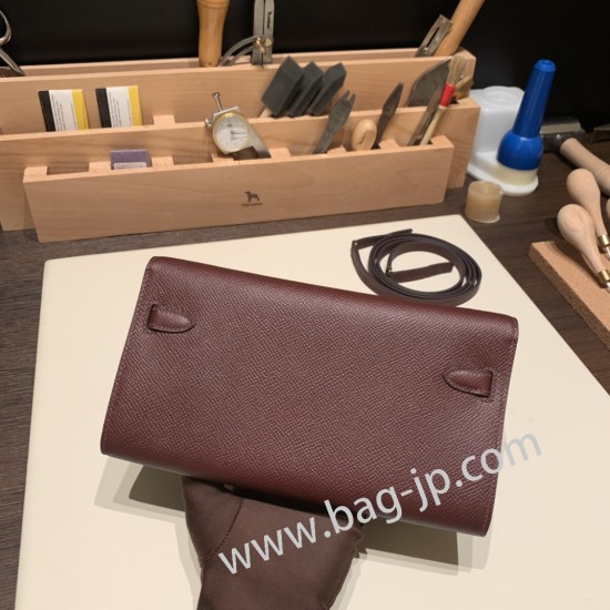 ケリーロング トゥー・ゴー Kelly to go  ヴォーエプソン epsom  57/Bordeaux  ボルドー ゴールド金具   kellyto-062 全手縫い