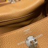 エルメス リンディ26 Clemence トリヨンクレマンス ビスキュイ 4B /Biscuit シルバー金具 lindy26-013 全手縫い