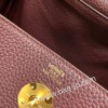 エルメス リンディ26 Clemence トリヨンクレマンス ルージュセリエ 0G /Rouge Sellier ゴールド金具 lindy26-016 全手縫い