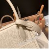エルメス リンディ26 Clemence トリヨンクレマンス クレ 10 / Craie Gold Hardwar lindy26-027 全手縫い