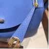 エルメス リンディ26 Clemence トリヨンクレマンス ブルーパラダイス 2T /Blue Paradise ゴールド金具 lindy26-036 全手縫い