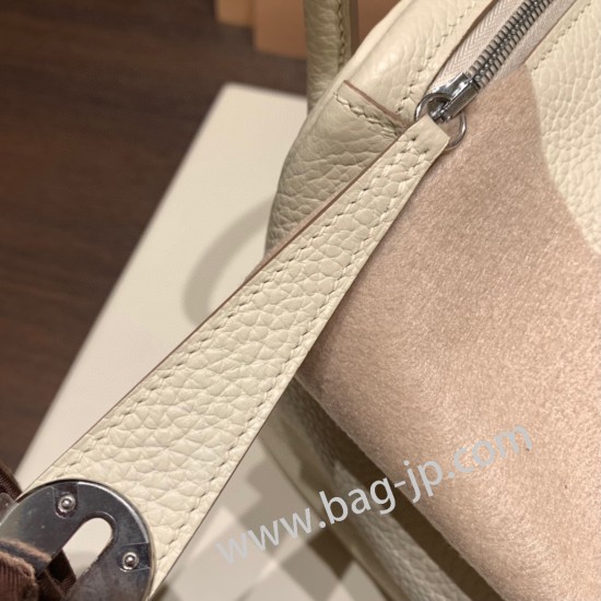 エルメス リンディ26 Clemence トリヨンクレマンス クレ 10 /Craie シルバー金具 lindy26-037 全手縫い