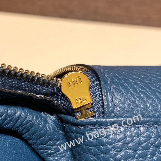 エルメス リンディ26 Clemence トリヨンクレマンス ディープブルー S4/ Deep Blue  S4/ Deep Blue lindy26-046 全手縫い