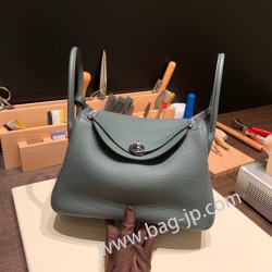 エルメス リンディ26 Clemence トリヨンクレマンス ブルーオラージュ Y7 /Blue Orage シルバー金具 lindy26-050 全手縫い