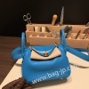 エルメス リンディミニ19 Mini Lindy  swift スイフト ブルーフリーダ 0F /Blue Frida    ゴールド金具    lindymini-014 