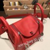 エルメス リンディミニ19 Mini Lindy S3/Rouge Cœur   ルージュクー S3/Rouge Cœur   シルバー金具  lindymini-024 全手縫い