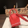 エルメス リンディミニ19 Mini Lindy S3/Rouge Cœur   ルージュクー S3/Rouge Cœur   シルバー金具  lindymini-024 全手縫い