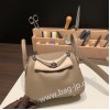 エルメス リンディミニ19 Mini Lindy 8C /Elephant Grey   グリエレファント 8C /Elephant Grey   シルバー金具  lindymini-025 全手縫い