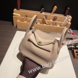 エルメス リンディミニ19 Mini Lindy Clemence トリヨンクレマンス トレンチ S2/ Trench  ゴールド金具  lindymini-045 全手縫い