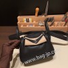 エルメス リンディミニ19 Mini Lindy Clemence トリヨンクレマンス ブラック 89 /Black (Noir)   シルバー金具  lindymini-049 全手縫い