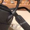 エルメス リンディミニ19 Mini Lindy Clemence トリヨンクレマンス ブラック 89 /Black (Noir)   シルバー金具  lindymini-049 全手縫い