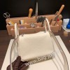 エルメス リンディミニ19 Mini Lindy Clemence トリヨンクレマンス ナタ I2 /Nata   シルバー金具  lindymini-051 全手縫い