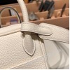 エルメス リンディミニ19 Mini Lindy Clemence トリヨンクレマンス ナタ I2 /Nata   シルバー金具  lindymini-051 全手縫い