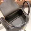 エルメス リンディミニ19 Mini Lindy Clemence トリヨンクレマンス エタン 8F /Etain  ゴールド金具  lindymini-054 全手縫い