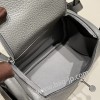 エルメス リンディミニ19 Mini Lindy Clemence トリヨンクレマンス グリメイヤー 0L/ Gris Meyer   シルバー金具  lindymini-060 全手縫い