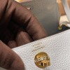 エルメス リンディミニ19 Mini Lindy Clemence トリヨンクレマンス エベーヌ 46 /Ebene   シルバー金具  lindymini-072 全手縫い