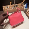 エルメス リンディミニ19 Mini Lindy Clemence トリヨンクレマンス ローズアザレ 8W /Rose Azalee   シルバー金具  lindymini-073 全手縫い