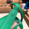 エルメス リンディミニ19 Mini Lindy Clemence トリヨンクレマンス バンブー 1K /Bambou   シルバー金具  lindymini-075 全手縫い
