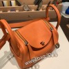 エルメス リンディミニ19 Mini Lindy Clemence トリヨンクレマンス ルージュクー S3/Rouge Cœur   シルバー金具  lindymini-077 全手縫い