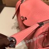 エルメス リンディミニ19 Mini Lindy Clemence トリヨンクレマンス ローズコンフェッティ 1Q /Rose Confetti   シルバー金具  lindymini-083 全手縫い
