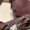 エルメス リンディミニ19 Mini Lindy Clemence トリヨンクレマンス ルージュセリエ 0G /Rouge Sellier   シルバー金具  lindymini-087 全手縫い