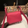 エルメス リンディミニ19 Mini Lindy Clemence トリヨンクレマンス ローズエクストリーム I6 /Rose Extreme  ゴールド金具  lindymini-098 全手縫い