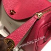 エルメス リンディミニ19 Mini Lindy Clemence トリヨンクレマンス ローズエクストリーム I6 /Rose Extreme  ゴールド金具  lindymini-098 全手縫い