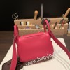 エルメス リンディミニ19 Mini Lindy Clemence トリヨンクレマンス ローズエクストリーム I6 /Rose Extreme   シルバー金具  lindymini-099 全手縫い