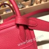 エルメス リンディミニ19 Mini Lindy Clemence トリヨンクレマンス ローズエクストリーム I6 /Rose Extreme   シルバー金具  lindymini-099 全手縫い