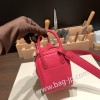 エルメス リンディミニ19 Mini Lindy Clemence トリヨンクレマンス ローズエクストリーム I6 /Rose Extreme   シルバー金具  lindymini-099 全手縫い