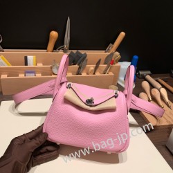 エルメス リンディミニ19 Mini Lindy Clemence トリヨンクレマンス モーヴシルベストル X9 /Mauve Sylvestre   シルバー金具  lindymini-104 全手縫い