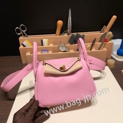 エルメス リンディミニ19 Mini Lindy Clemence トリヨンクレマンス モーヴシルベストル X9/ Mauve Sylvestre   ゴールド金具   lindymini-105 全手縫い