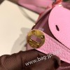 エルメス リンディミニ19 Mini Lindy Clemence トリヨンクレマンス モーヴシルベストル X9/ Mauve Sylvestre   ゴールド金具   lindymini-105 全手縫い