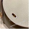 エルメス リンディミニ19 Mini Lindy Clemence トリヨンクレマンス パールグレー 80 / Pearl Grey  ゴールド金具  lindymini-108 全手縫い