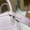 【Mini Lindy】スワイフトレザー 2023 年新色「モーヴ・ペール」× 内側 37 ゴールド シルバーゴールド混合金具 エレガントなツートンカラーデザイン