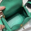 【Mini Lindy】さわやか「6W ミント」× ゴールド金具 軽量＆大容量 小柄・背高い方両方にピッタリなエレガントミニバッグ