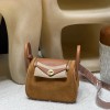 【Mini Lindy】アンティークゴールド × スワイフトレザー 鹿皮パネル 大人の落ち着いたヴィンテージデザイン 出荷準備中