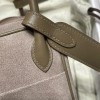 【Mini Lindy】鹿皮 × スワイフトレザー 8C グリエレファント ゴールド金具 大人の落ち着いたニュートラルデザイン 出荷準備中