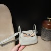 【Mini Lindy Clemence（TC）】柔らかい「Gris Neve OW グリネヴェ」× シルバー金具 可愛らしさと実用性兼ね備えた日常必須ミニバッグ