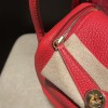 【Mini Lindy Clemence（TC）】トリヨンクレマンス ×T5 ローズジャイプール 落ち着いたインディアンピンク 大人の優雅さと可愛らしさを兼ね備えた日常ミニバッグ