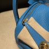 【Mini Lindy】超かわいいミニサイズ「B3 ブルーザンジバル」 軽量＆大容量 小柄・背高い方両方にピッタリなツインクルブルーバッグ