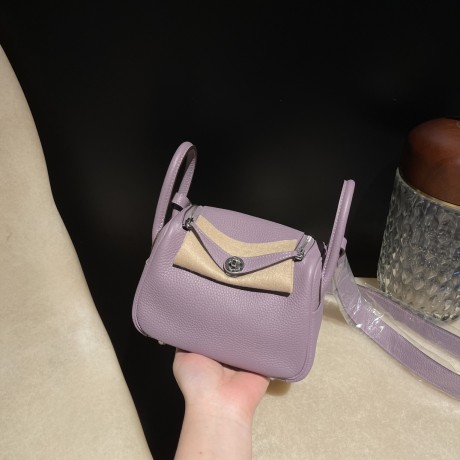 「超カワイイ！Mini Lindy 5H Cyclamen シクラメン シルバー金具付き ミニサイズでかわいさと実用性兼ね備えたバッグ」