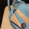 Mini Lindy Clemence（TC）P3 ブルーノール × シルバー金具 北欧の海をイメージしたクールブルー 大人の日常に輝きを加える新入荷ミニバッグ