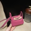 【Mini Lindy Clemence（TC）】柔らかなマゼンタパープル × シルバー金具 大人のエレガンスと可愛らしさを兼ね備えた日常必須ミニバッグ