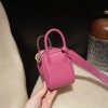 【Mini Lindy Clemence（TC）】柔らかなマゼンタパープル × シルバー金具 大人のエレガンスと可愛らしさを兼ね備えた日常必須ミニバッグ