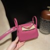 【Mini Lindy Clemence（TC）】艶やかなマゼンタパープル × ゴールド金具 大人の華やかさと可愛らしさを兼ね備えた日常必須ミニバッグ